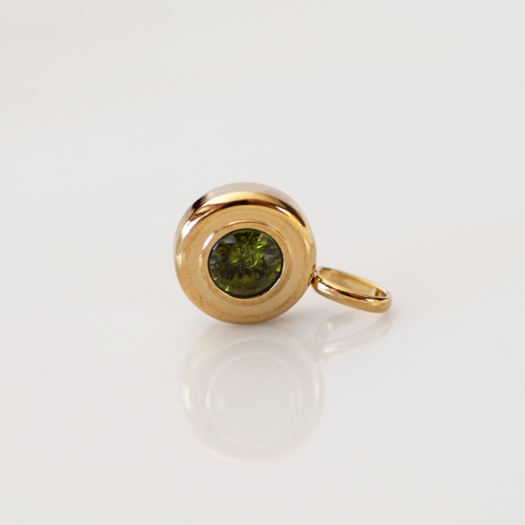 August Boho Birthstone Charm - Peridot