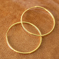 Classic Gold Large Hoop Earrings — 316 Stainless Steel - Earrings