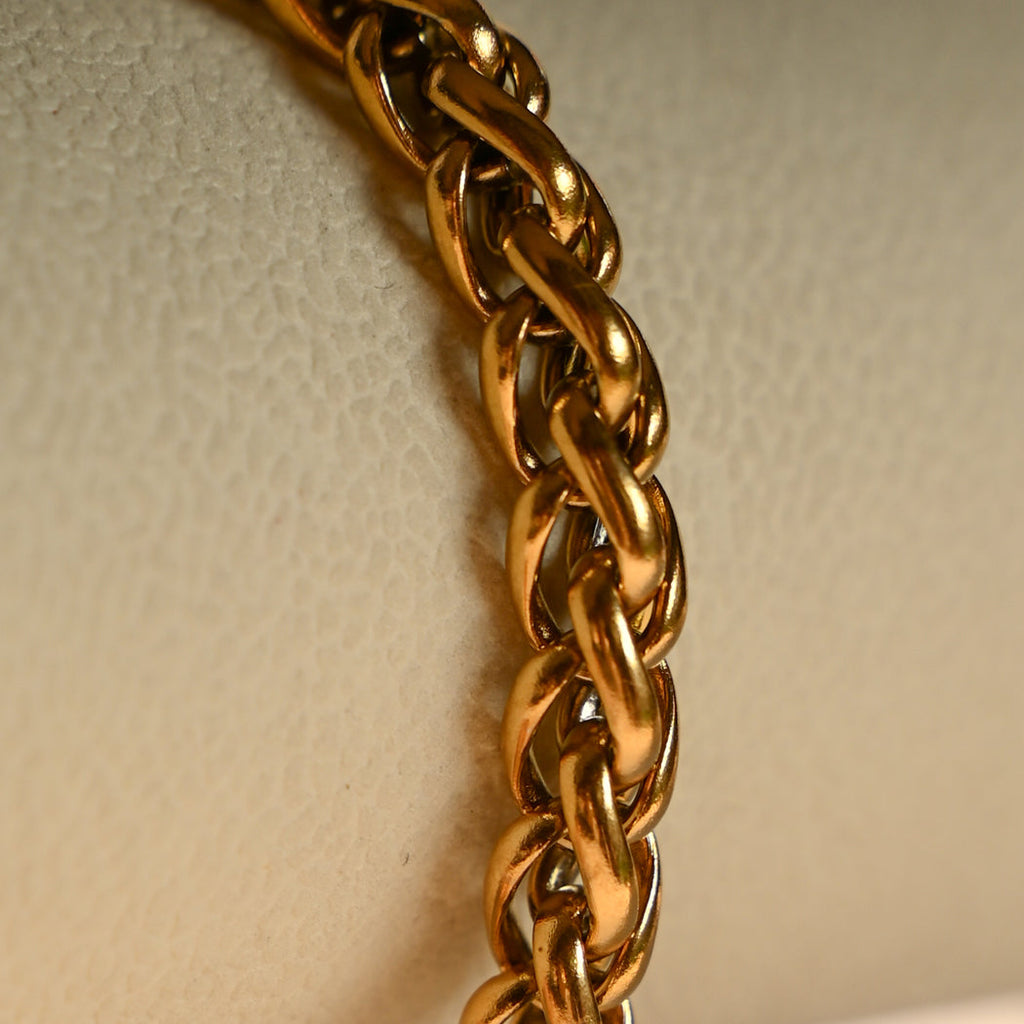 Cuban Link Necklace & Matching Bracelet Set, 316L Stainless Steel - Necklace Combo