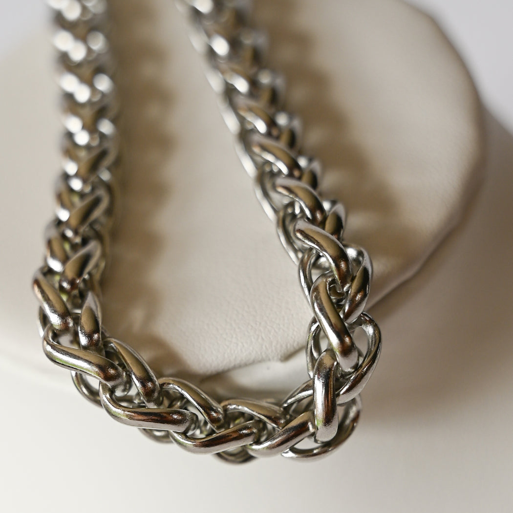 Cuban Link Necklace & Matching Bracelet Set, 316L Stainless Steel - Necklace Combo