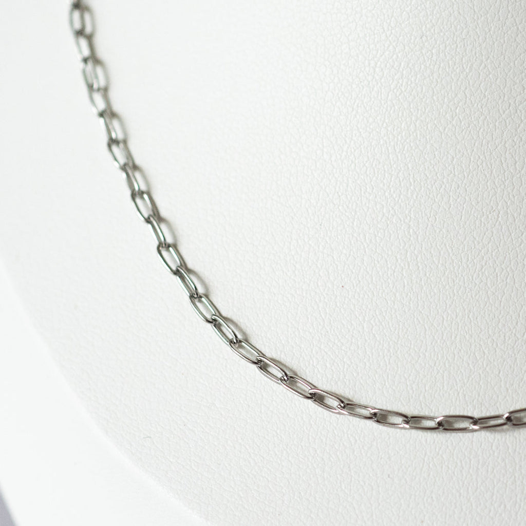 Small Paperclip Chain Necklace – 316L Stainless Steel - Necklace