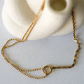 Double Layer Collar Bone Hoop Necklace - Necklace