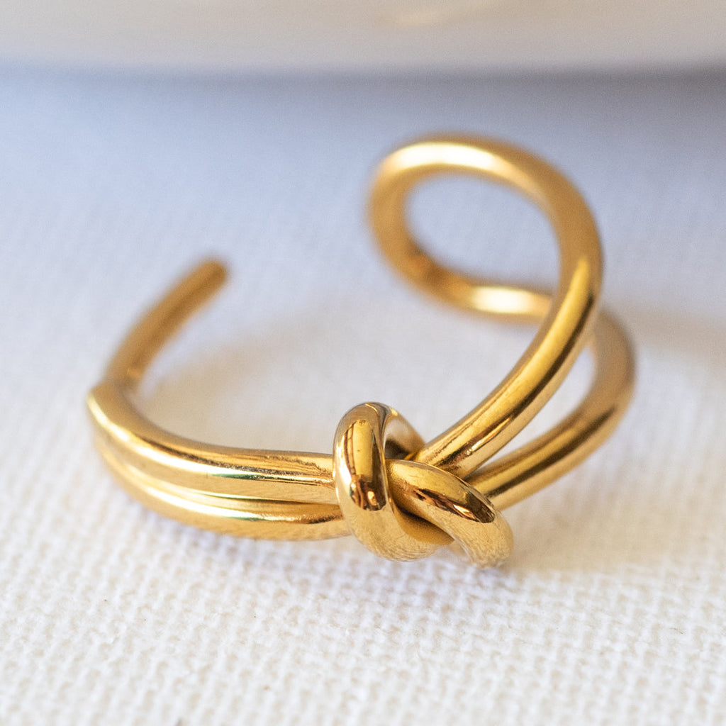 Double Layered Love Knot Ring — 316L Stainless Steel - Rings