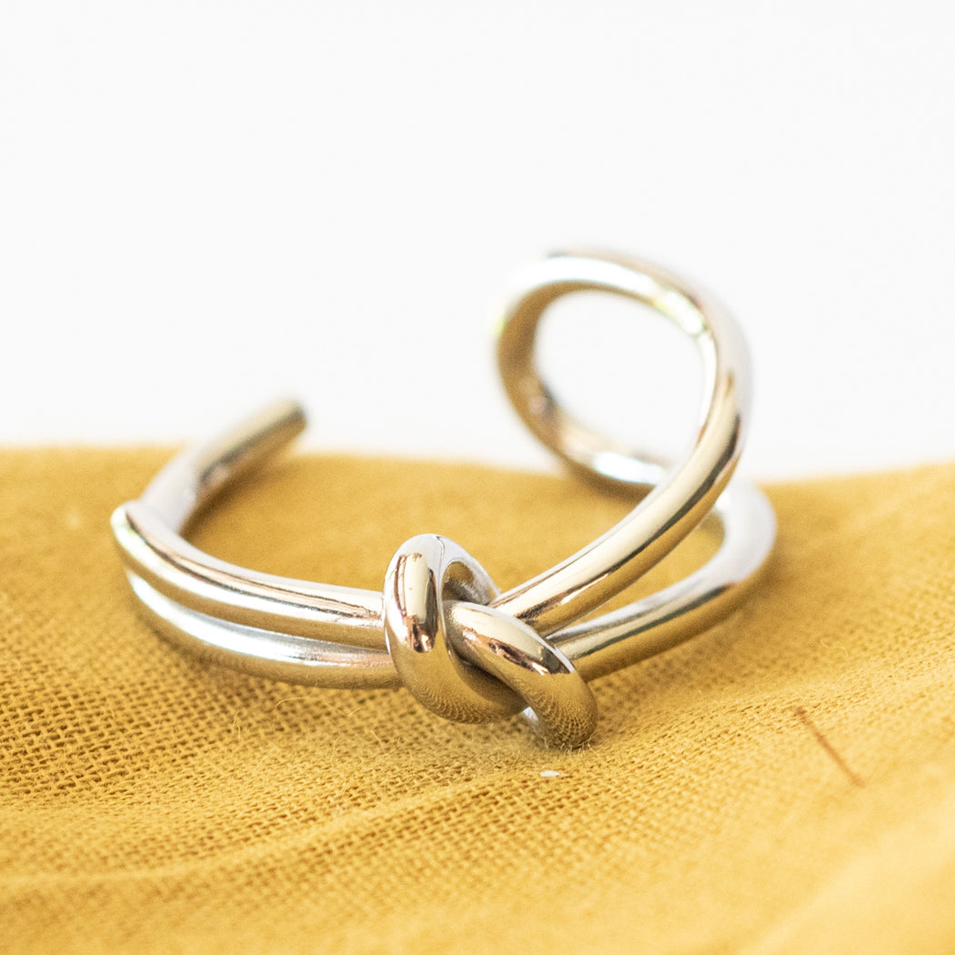 Double Layered Love Knot Ring — 316L Stainless Steel - Rings