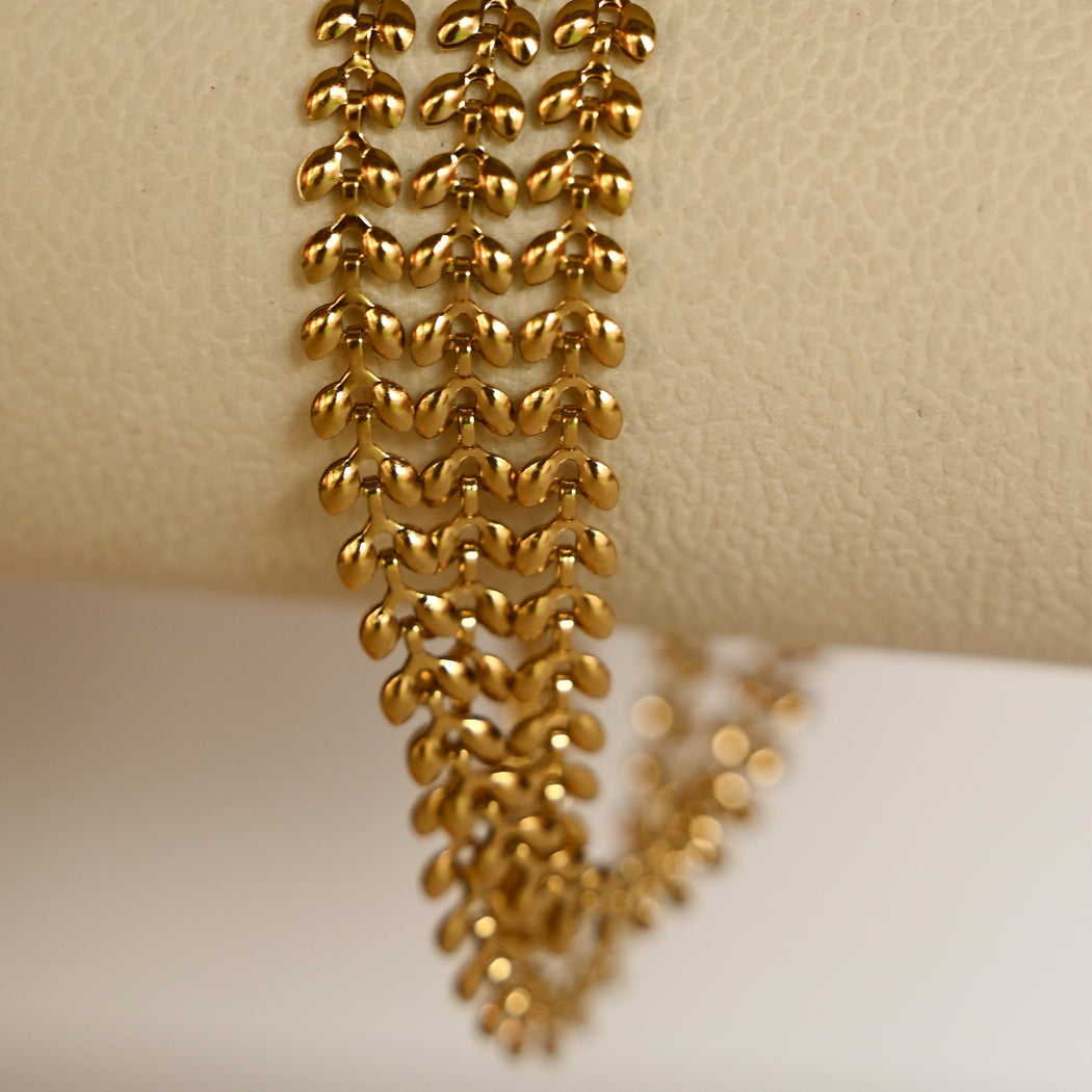 Ears of Wheat Multi-Layer Bracelet, Stainless Steel - Bracelet