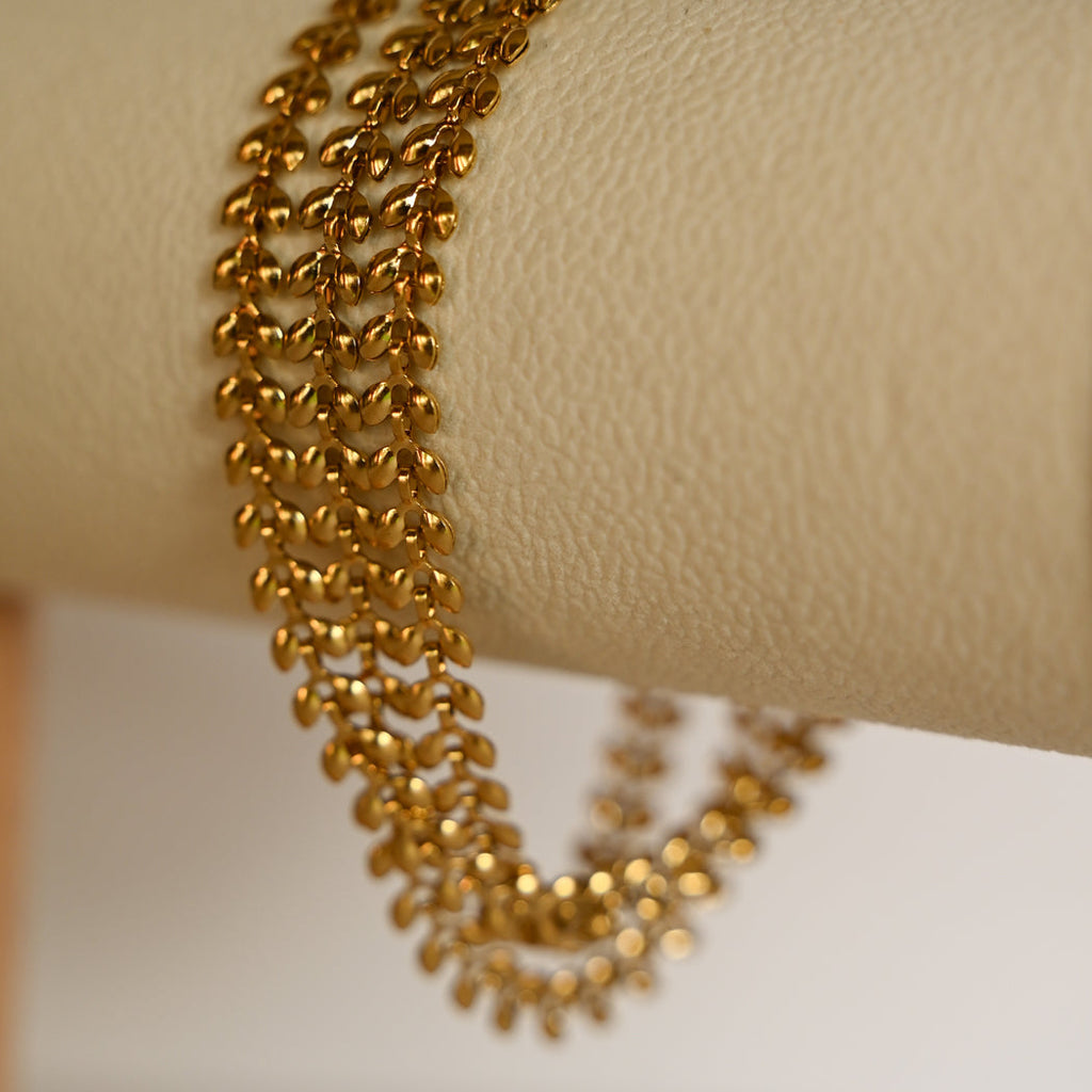 Ears of Wheat Multi-Layer Bracelet, Stainless Steel - Bracelet