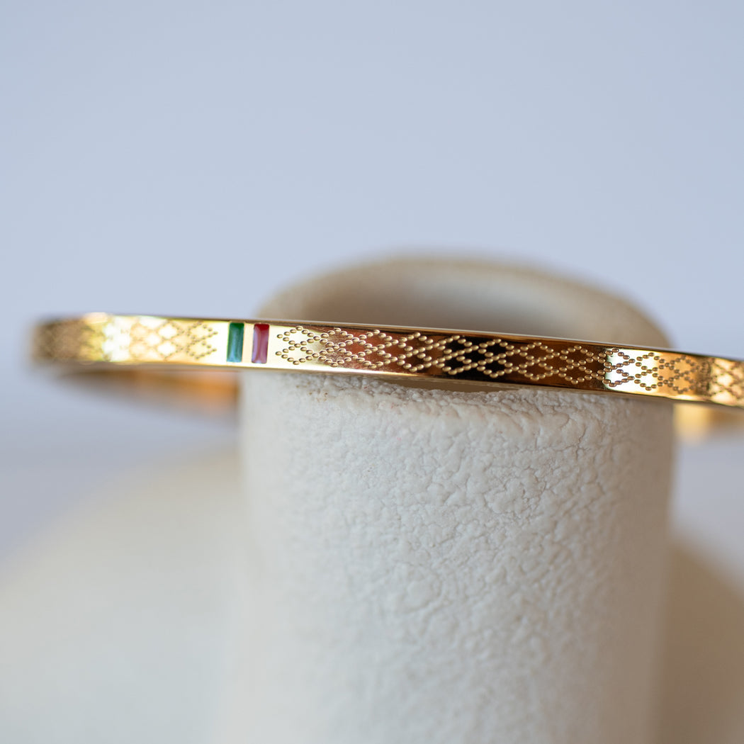 Elegant Gucci-Look Cuff Bracelet 4mm - 316 Stainless Steel - Bracelet