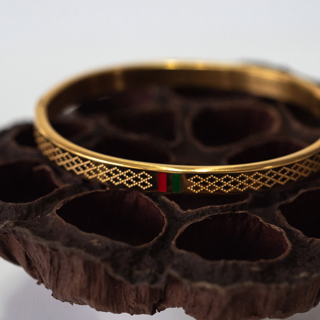 Elegant Gucci-Look Cuff Bracelet 4mm - 316 Stainless Steel - Bracelet