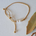Faux Pearl Adjustable Detailed Bracelet - Bracelet