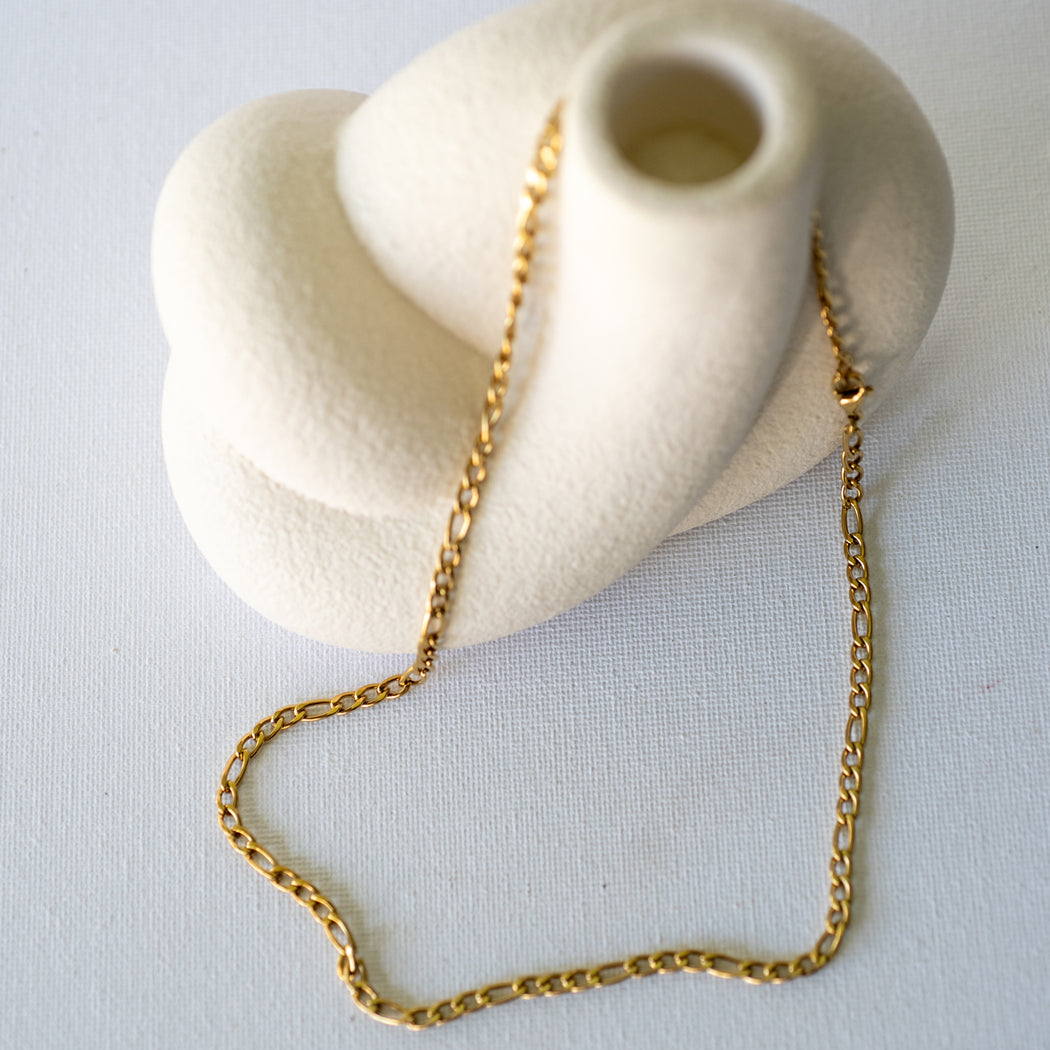 Figaro Vintage Design Necklace – 316L Stainless Steel Chain - 45 - Necklace