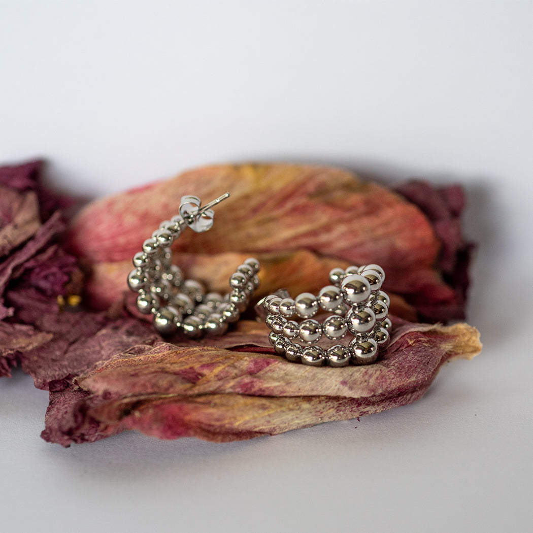 Beaded Hoop Earring