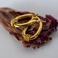 Oval Rope Detail Hoop Earring