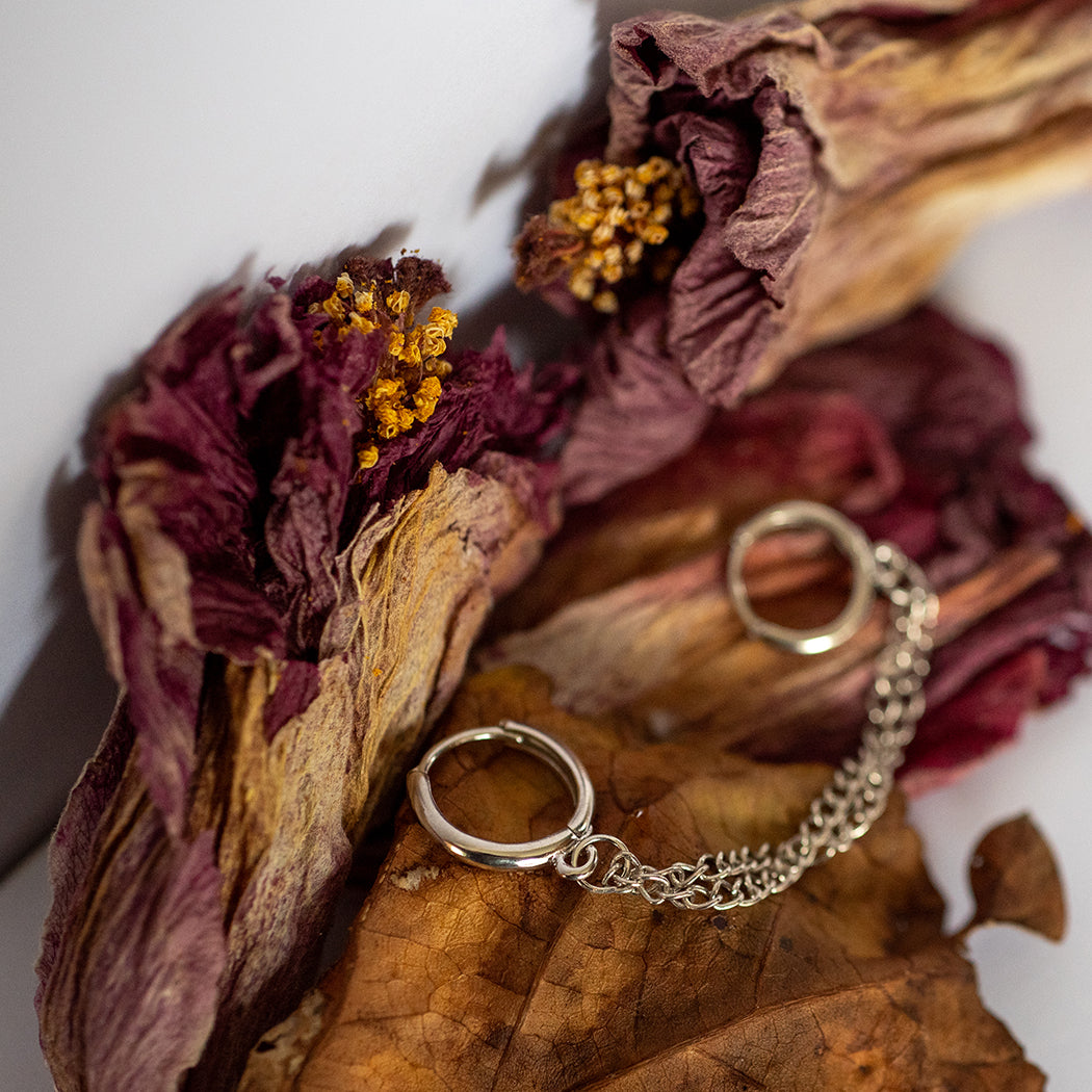 Double Hoop Tassel Earrings