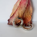 Silver Flat Wire Hoop Earrings