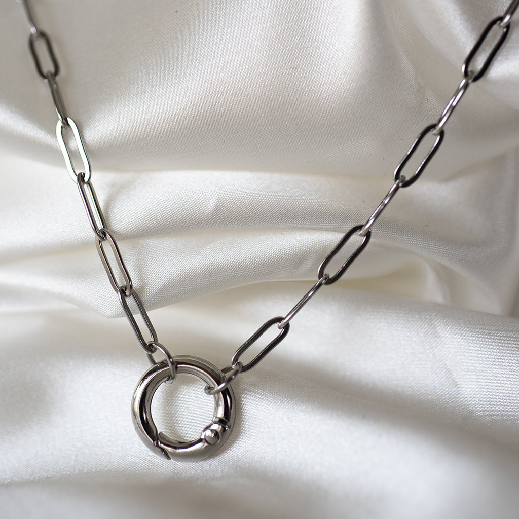 Spring Clasp Paperclip Necklace