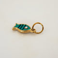 Boho Green Fish Charm