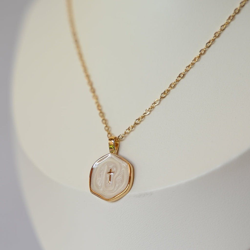 Gold Cross Pendant Necklace – 316L Stainless Steel Chain - Necklace