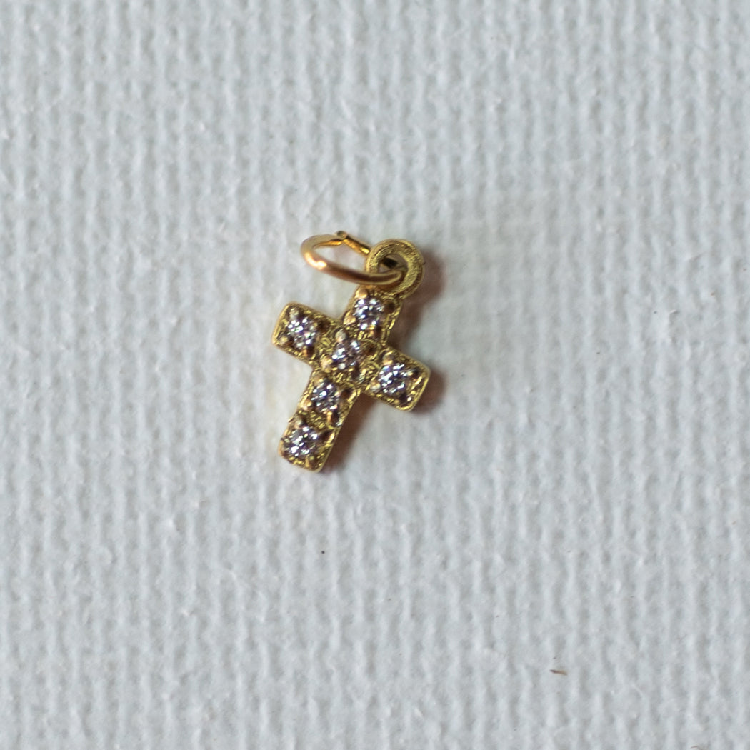 Golden Cross Charm — 316L Stainless Steel - Charm