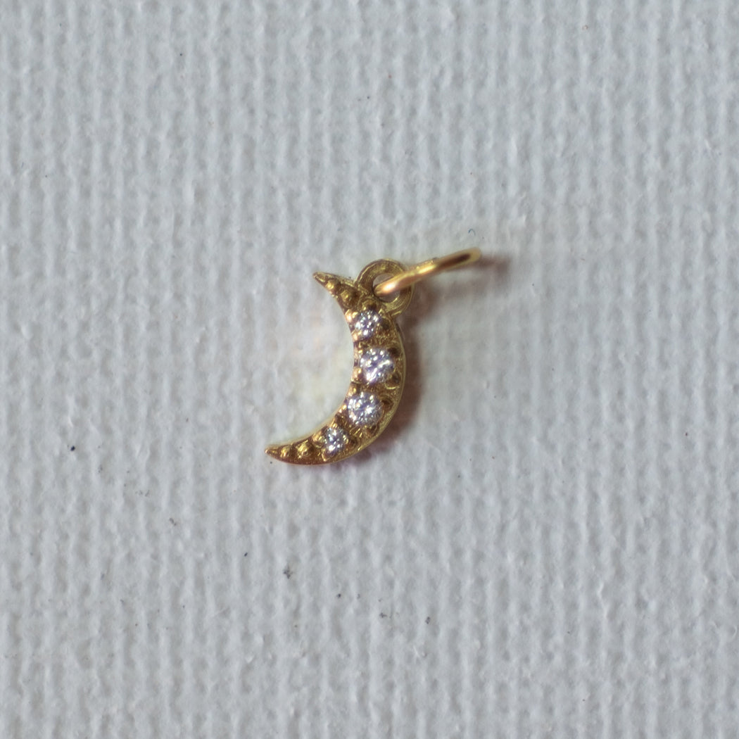 Golden Moon Charm — 316L Stainless Steel - Charm