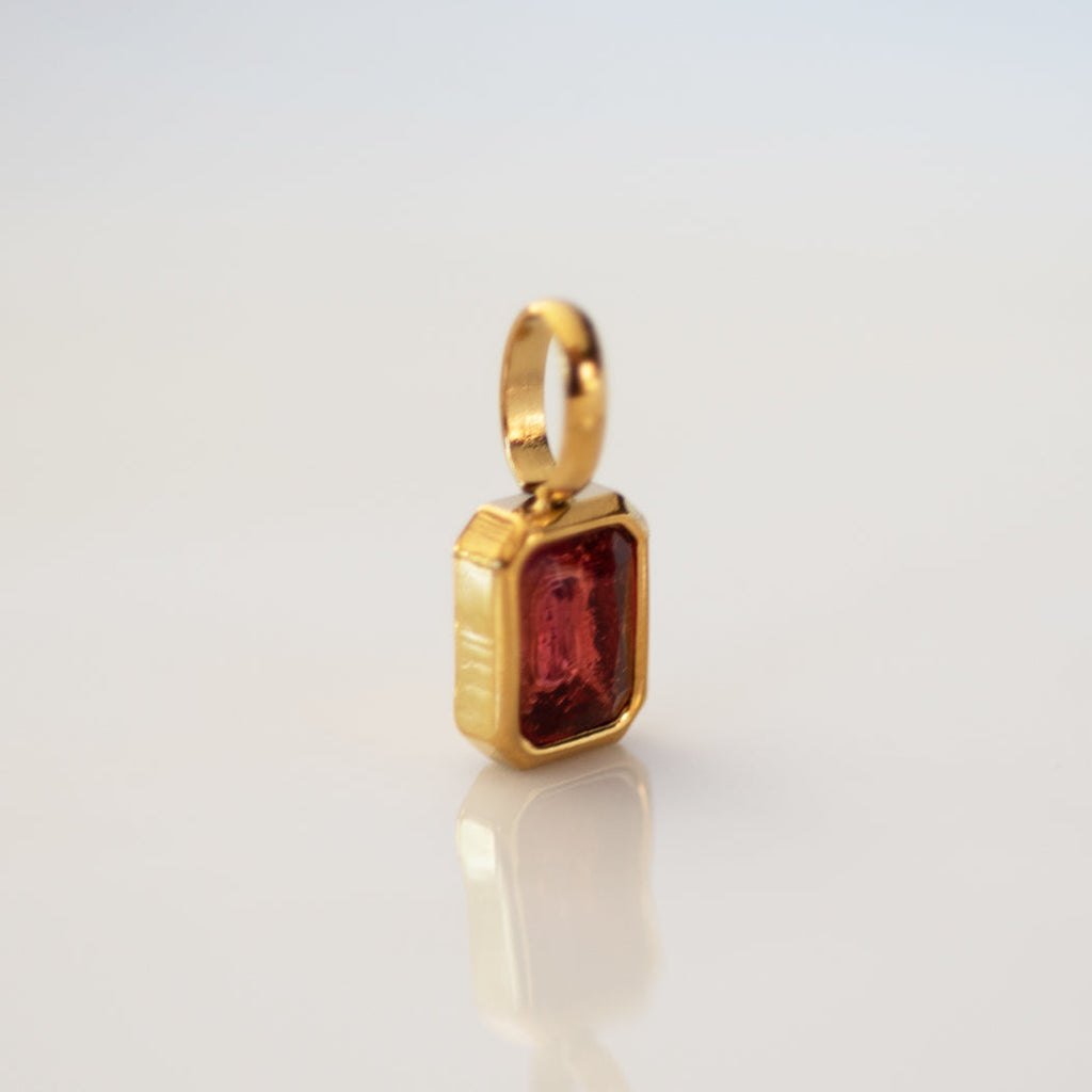July Boho Birthstone Charm - Ruby