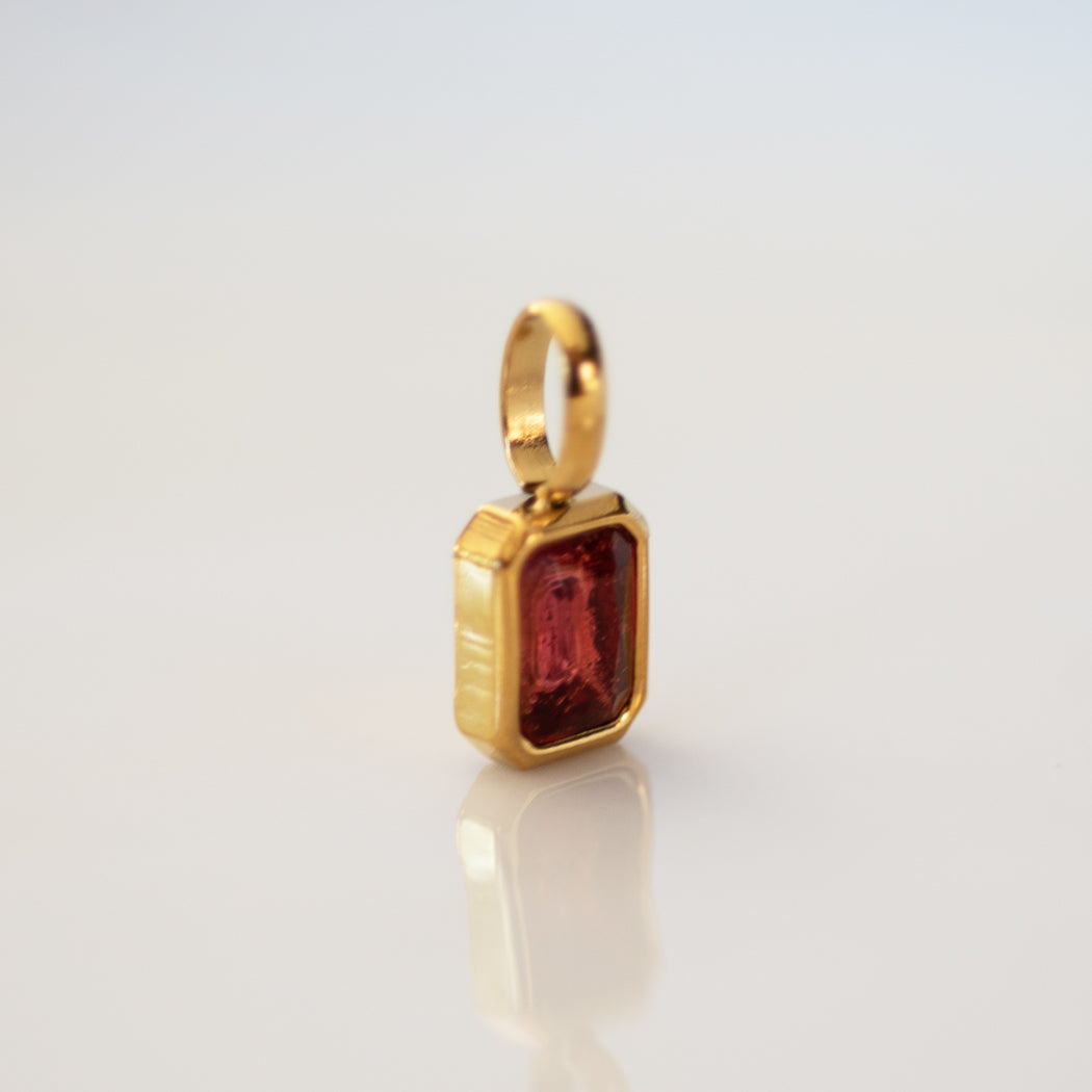 July Boho Birthstone Charm - Ruby