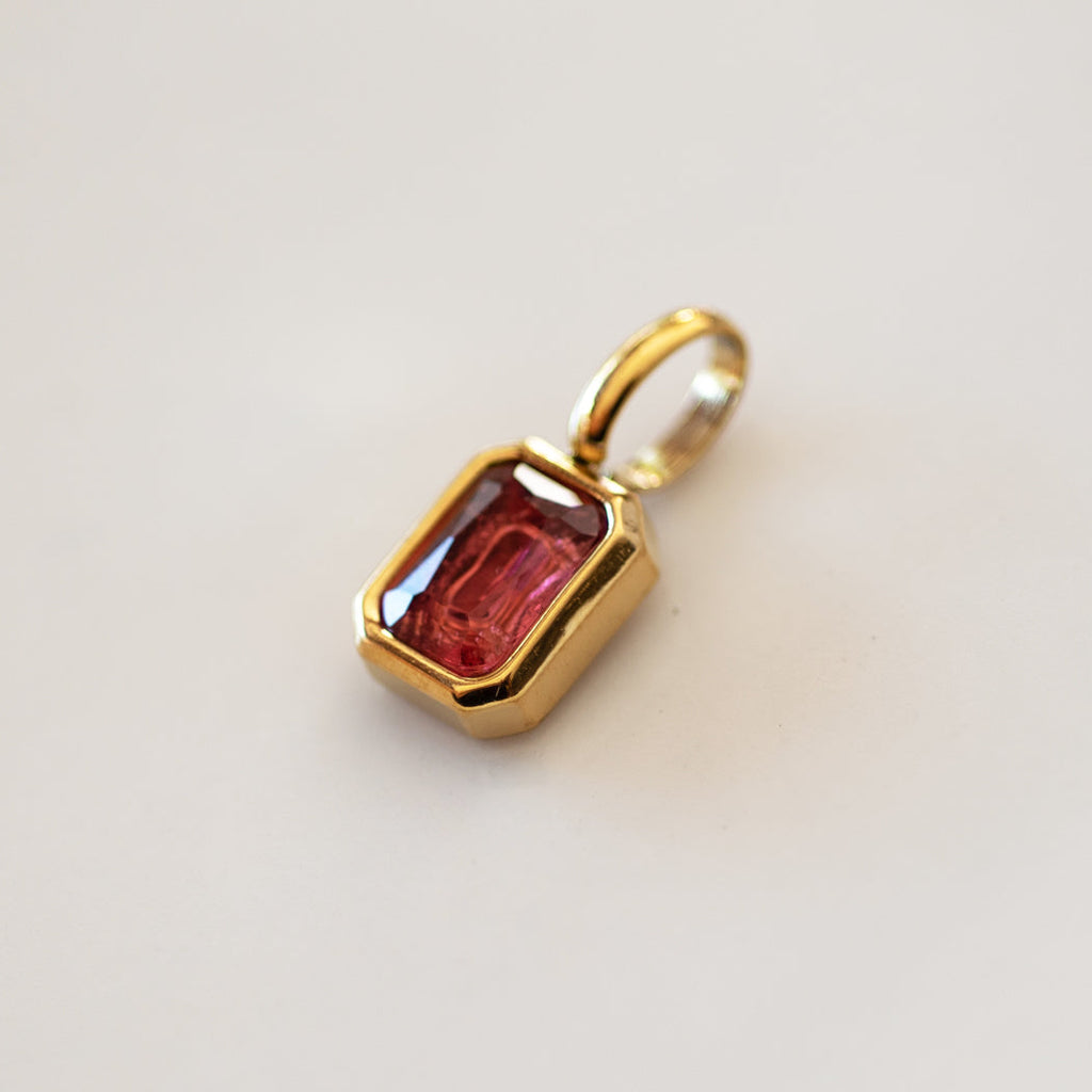 July Boho Birthstone Charm - Ruby