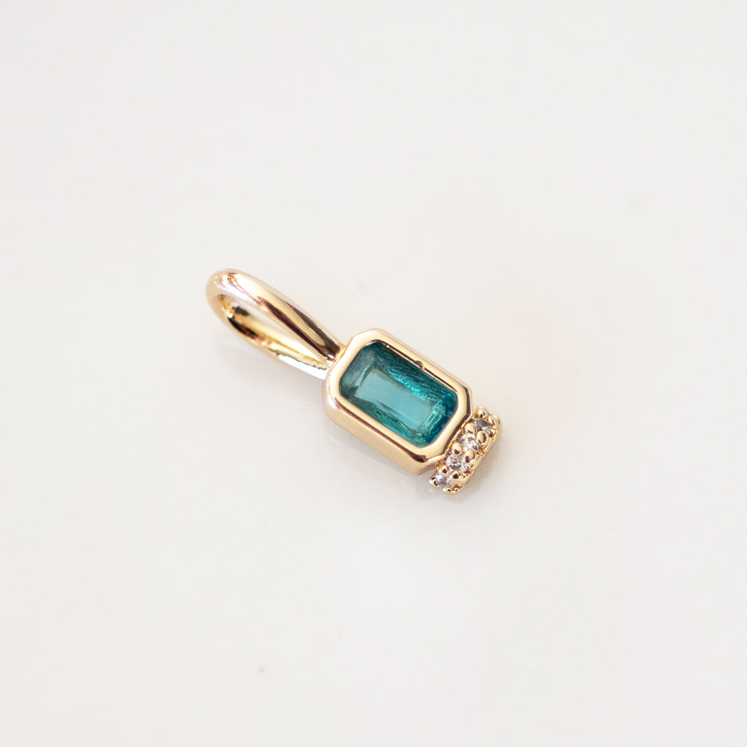 March Boho Birthstone Charm - Aquamarine