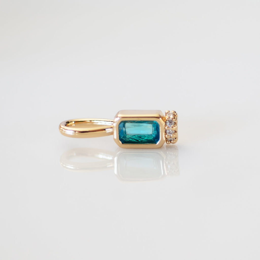 March Boho Birthstone Charm - Aquamarine