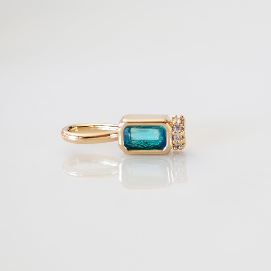 March Boho Birthstone Charm - Aquamarine