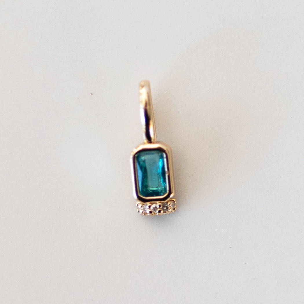 March Boho Birthstone Charm - Aquamarine