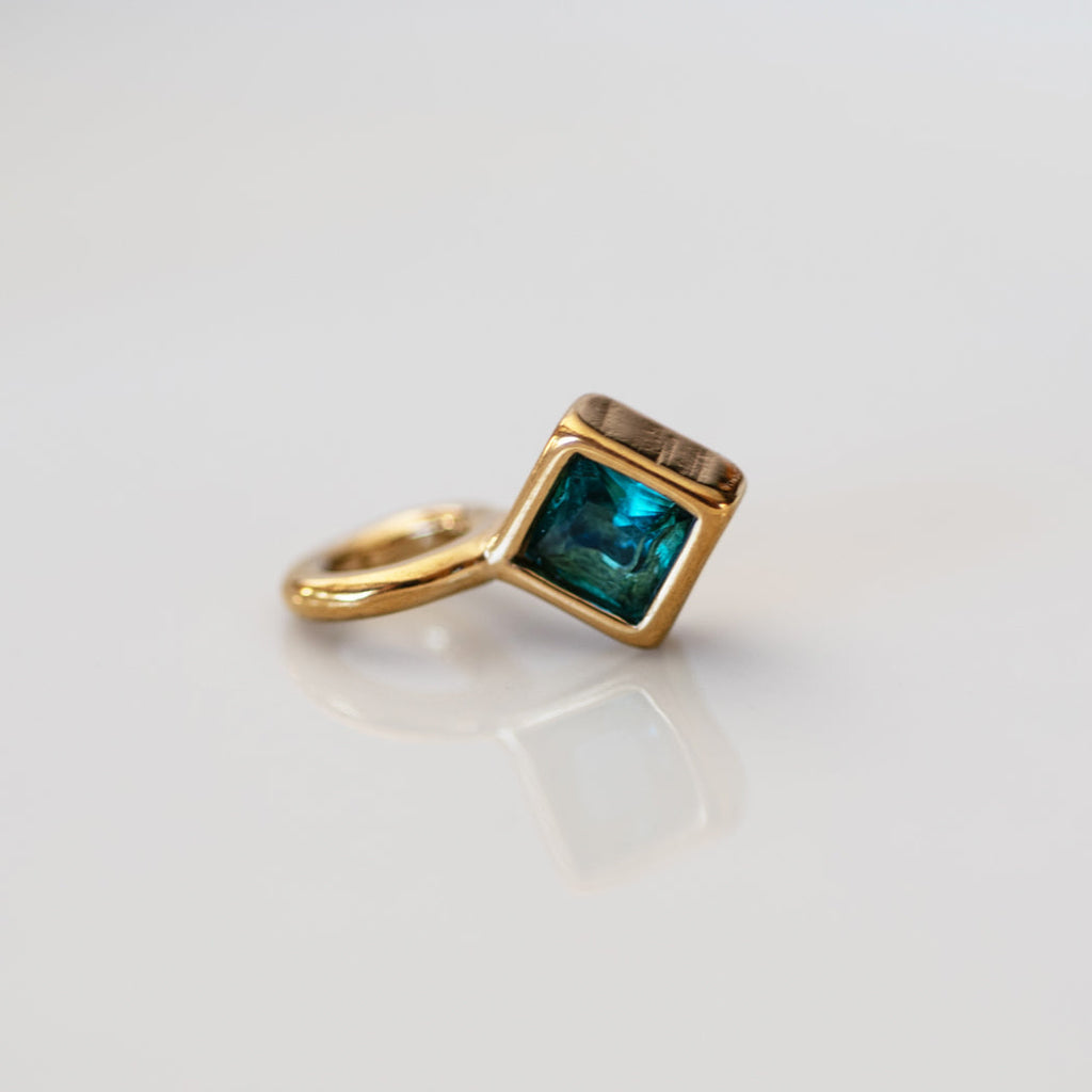 March Boho Birthstone Charm - Aquamarine