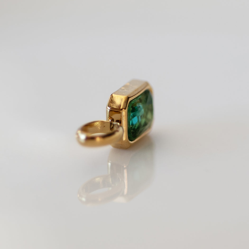 May Birthstone Boho Charm - Emerald