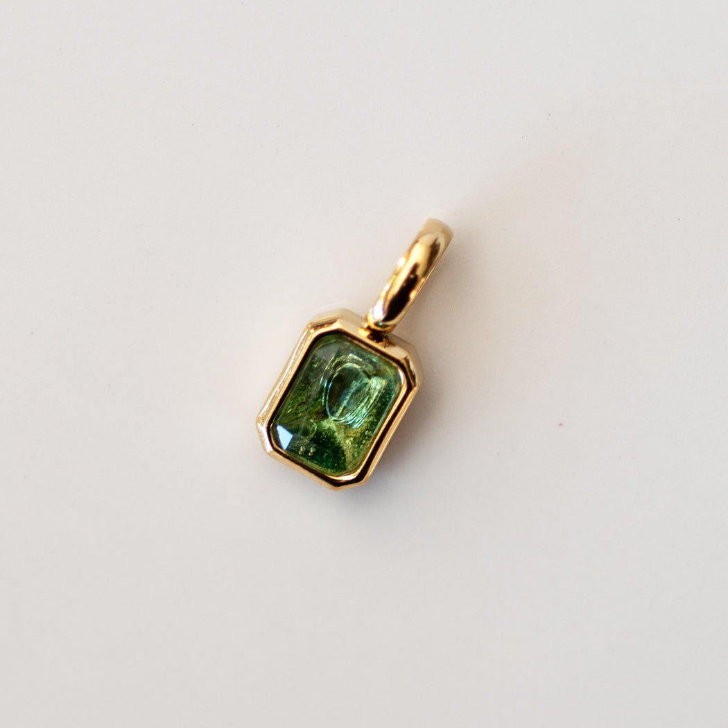 May Birthstone Boho Charm - Emerald