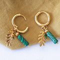 Natural Stone Drop Earrings 316 Stainless Steel - Earrings