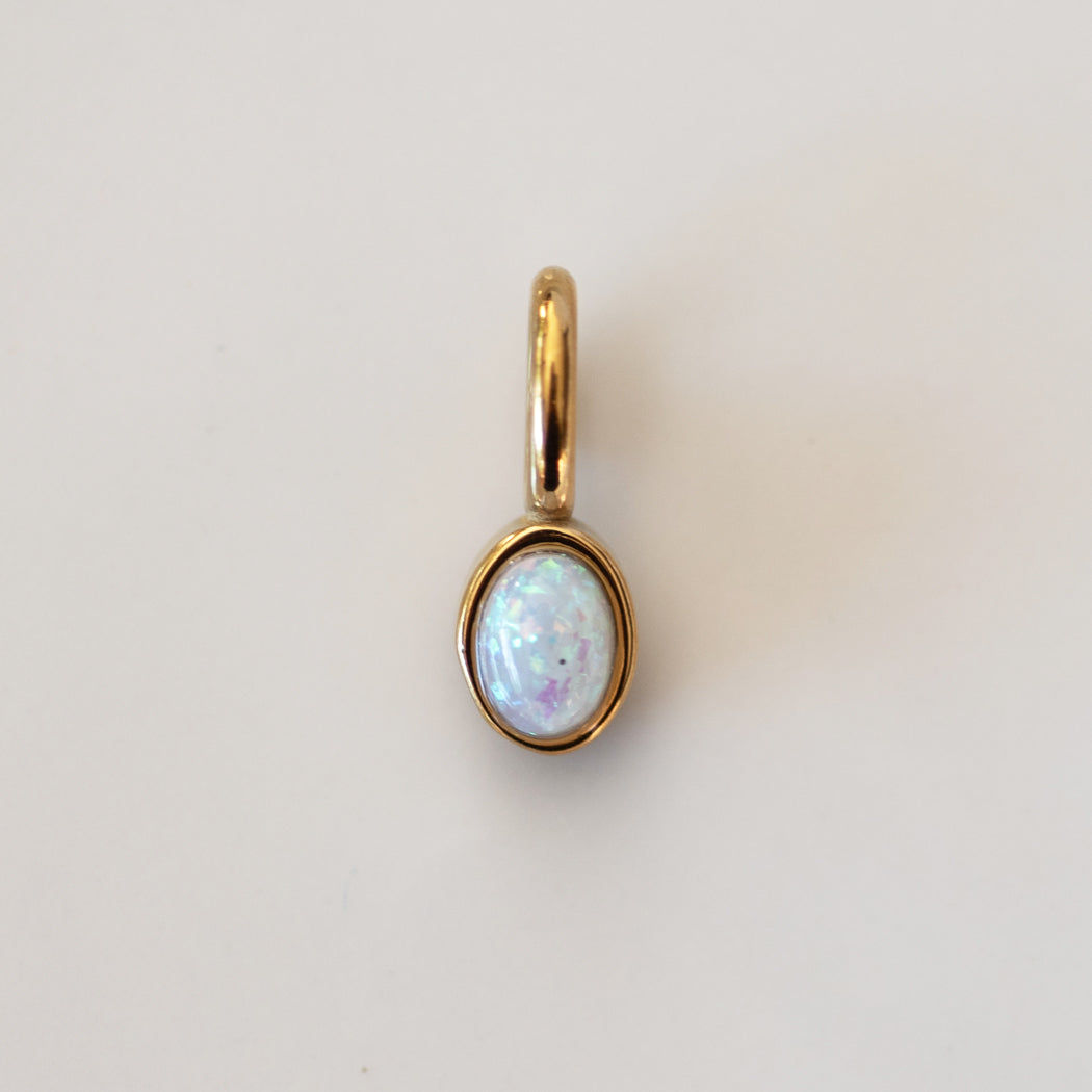 October Boho Birthstone Charm - Opal