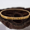 Oval Clasp Roman Numeral Bracelet with Engraved Zirconia 316 Stainless Steel - Bracelet