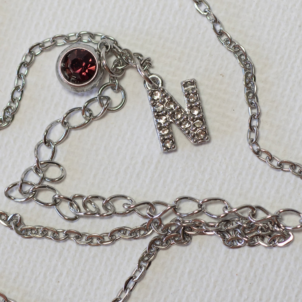 Personalised Classic Initial & Birthstone Necklace - Necklace