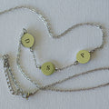 Personalised Initial Disc Necklace — Stainless Steel - Necklace