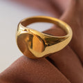 Polished Plain Signet Ring — 316L Stainless Steel - Rings