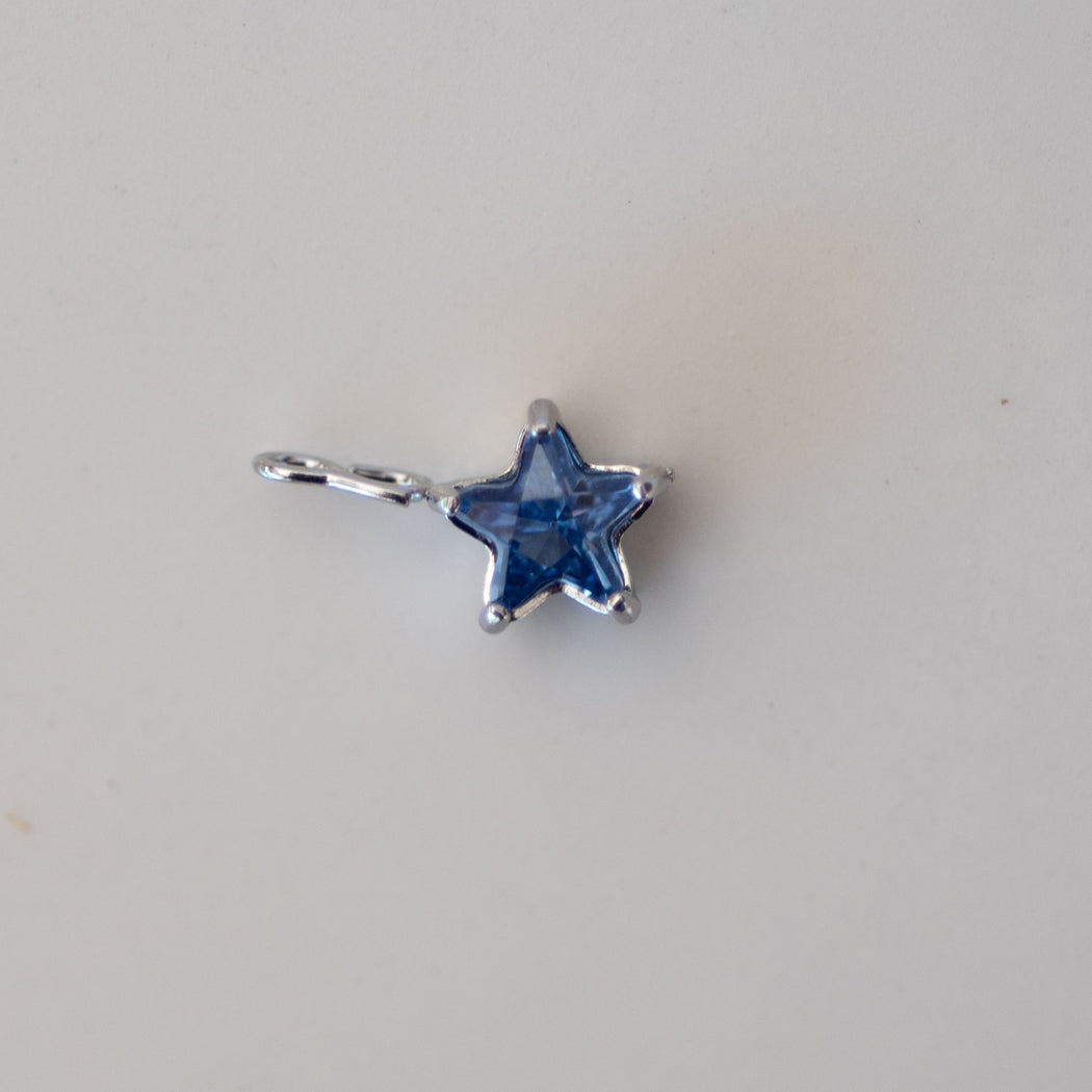 Sapphire Blue S-Clip Star Charm