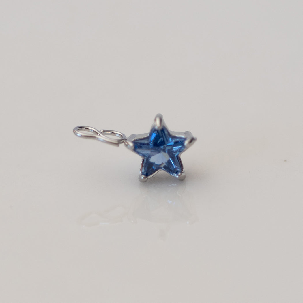 Sapphire Blue S-Clip Star Charm