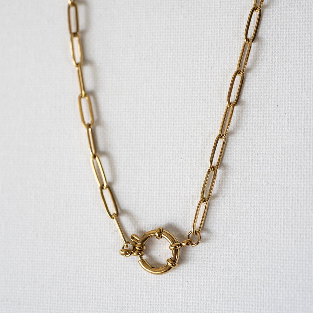 Spring Clasp Paper clip Necklace