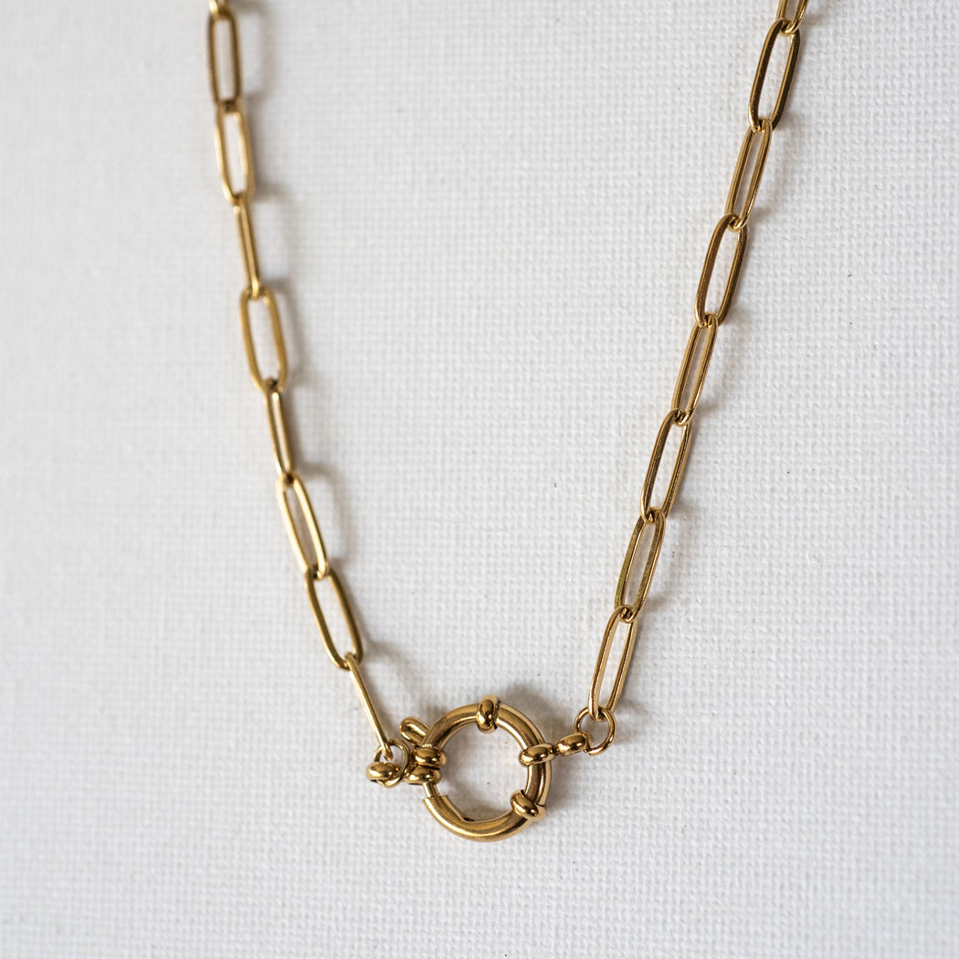 Spring Clasp Paper clip Necklace
