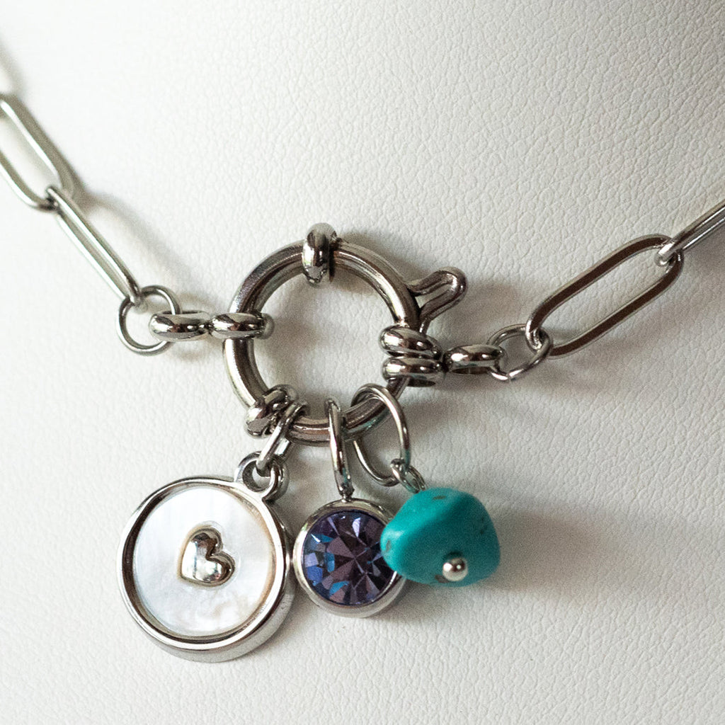 Spring Clasp Paper Clip Necklace – Customisable Stainless Steel Jewellery - Necklace