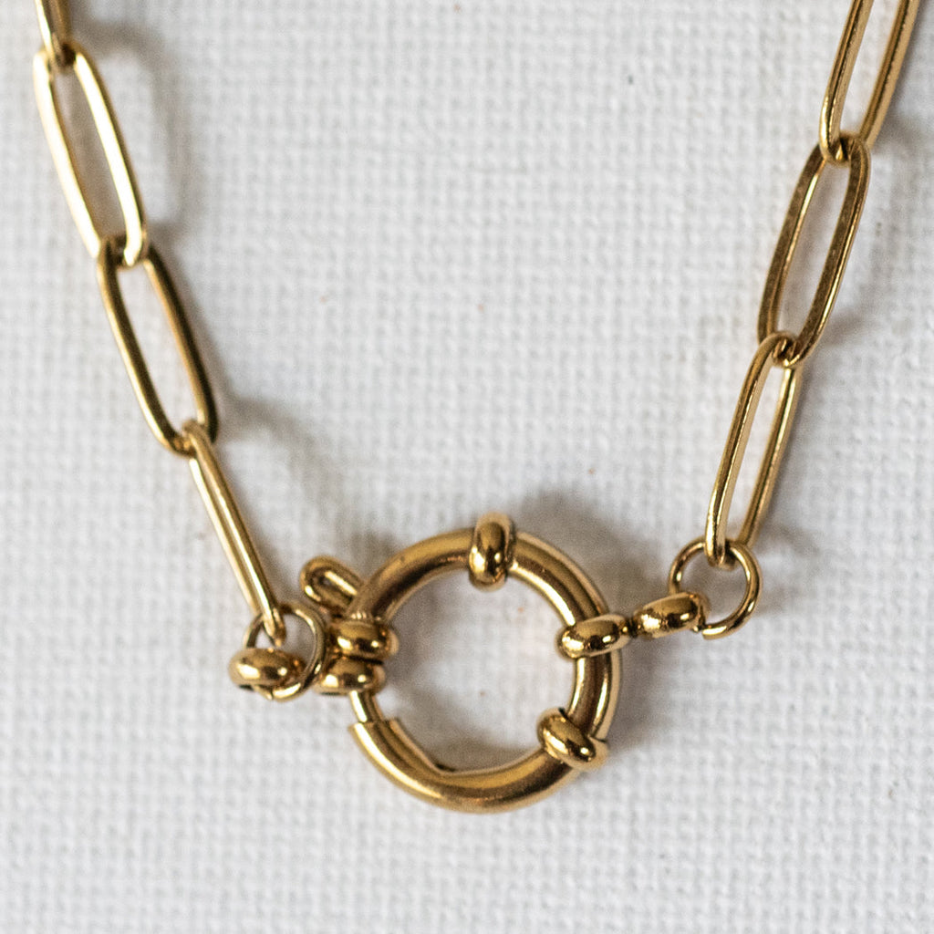 Spring Clasp Paper clip Necklace