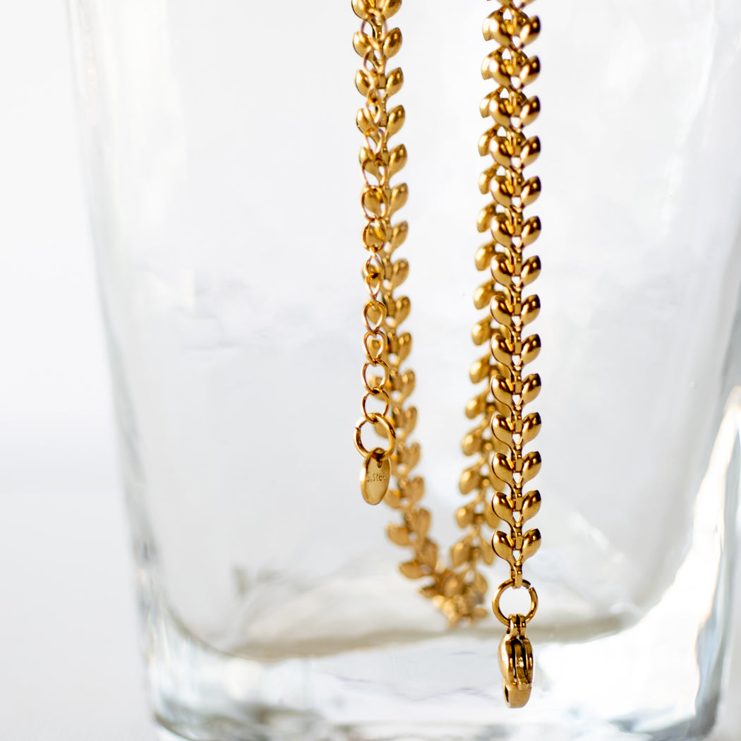Wheat Design Necklace 316L Stainless Steel Chain - Necklace